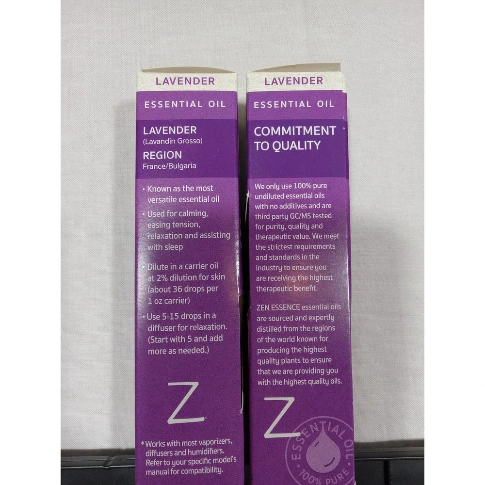 Lavender Essential Oil Zen Essence 2- 30ml Bottles‎